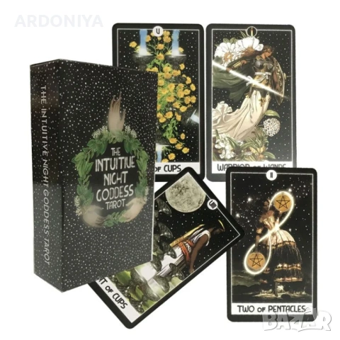 The Intuitive Night Goddess Tarot - карти Таро, снимка 4 - Езотерика - 54161357