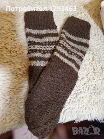 Ръчно плетени мъжки чорапи размер 42, снимка 16 - Мъжки чорапи - 50037516