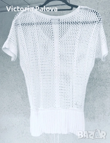 Ажурна плетена блуза/топ CROCHET , снимка 7 - Корсети, бюстиета, топове - 54275233