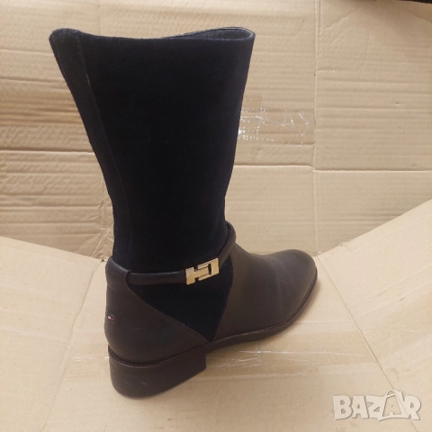 Ботуши Tommy Hilfiger Hamilton 13C номер 42 - от кожа и велур до средата на прасеца, снимка 7 - Дамски ботуши - 52355878