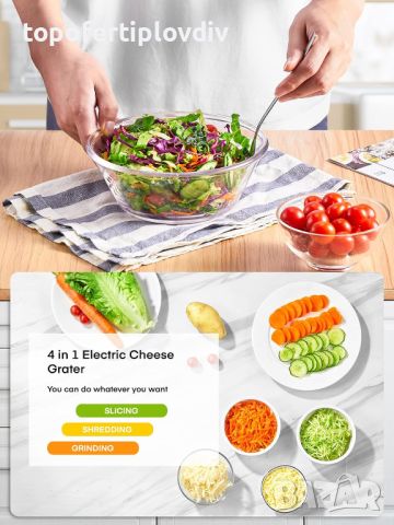 Електрическо ренде FOHERE Electric Grater 200 W.Гаранция, снимка 3 - Сокоизстисквачки и цитрус преси - 46561410