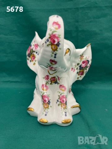 Порцеланово слонче, снимка 2 - Статуетки - 53485716