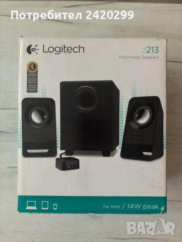 Тонколони със Суббуфер 2.1 Logitech Z213 14W - Озвучителна система, снимка 1 - Слушалки за компютър - 46577637