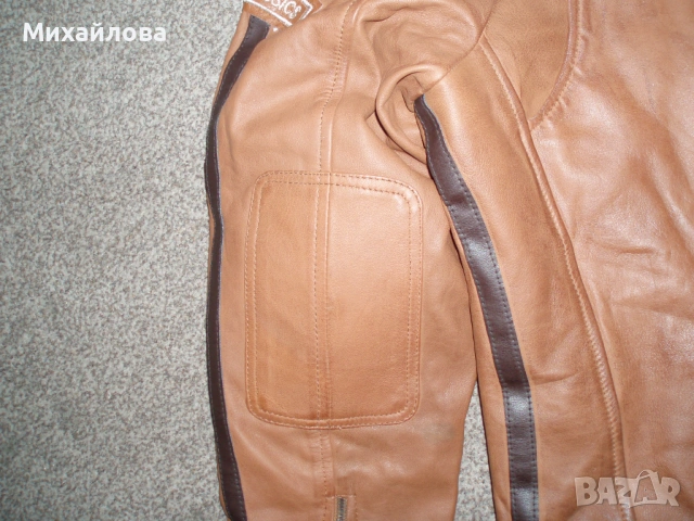 Кожено яке за мотор естествена кожа Urban motor AmsterdamUnisex, снимка 5 - Якета - 54244355