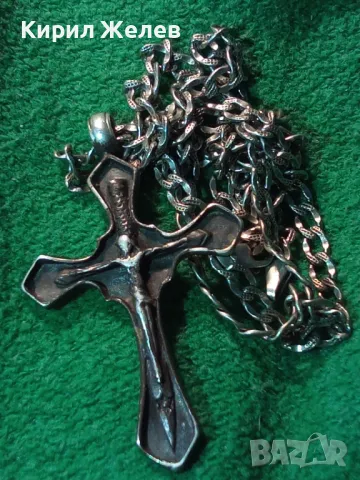 ГОЛЯМ СРЕБЪРЕН КРЪСТ ОКСИДИРАНО СРЕБРО ВИСОКА ПРОБА със СРЕБЪРНА ВЕРИЖКА СРЕБРО 925 АРТ КРЪСТ 40219, снимка 18 - Колиета, медальони, синджири - 49246402