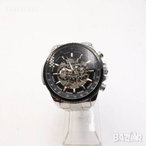 Автоматичен мъжки часовник Winner Skeleton Automatic Men’s Watch 49mm  ползван, снимка 5 - Мъжки - 53868490