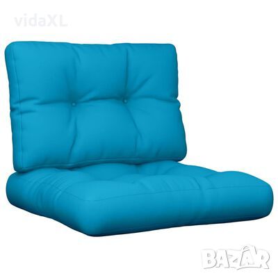 vidaXL Палетни възглавници, 2 бр, сини, текстил（SKU:314547