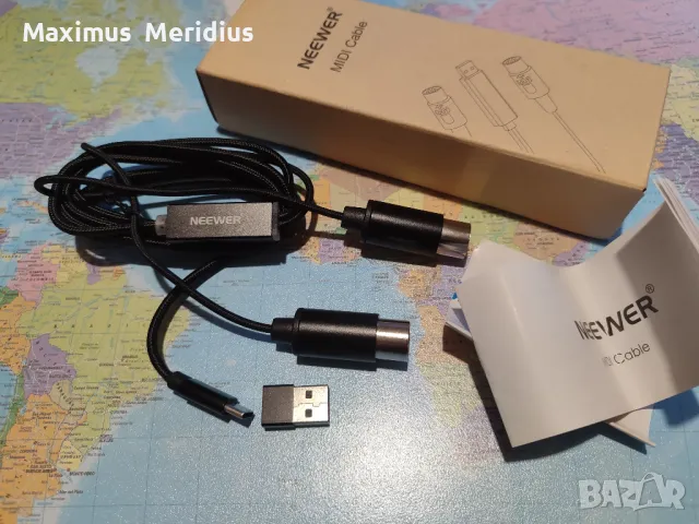 Neewer MIDI към USB кабел миди юсб, снимка 3 - Други - 49405406