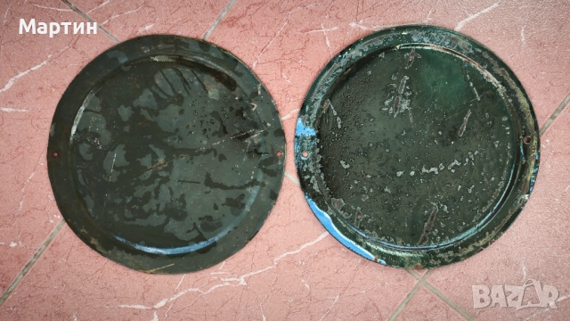 Емайлирани табели - кръгли. Стар тип, 2 броя, снимка 2 - Колекции - 52967142