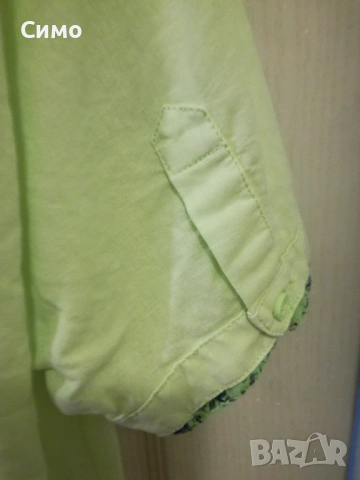 XL - Ленена Мъжка Риза Къс Ръкав, снимка 6 - Ризи - 53202860