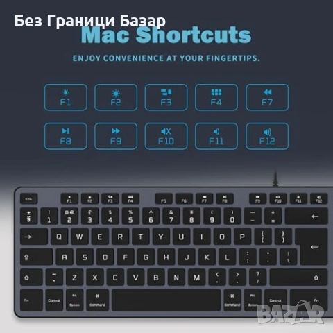 Нова Тънка USB клавиатура за iMac MacBook Pro Air UK QWERTY лаптоп
