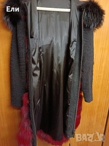 Палто лисица естествен косъм , снимка 12 - Палта, манта - 53227643