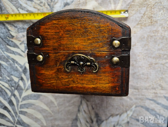 Старо английско дървено сандъче, снимка 5 - Антикварни и старинни предмети - 53943857
