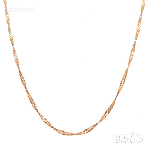 Златен синджир 3,86гр. 55,0см. 14кр. проба:585 модел:37813-2, снимка 2 - Колиета, медальони, синджири - 54038857