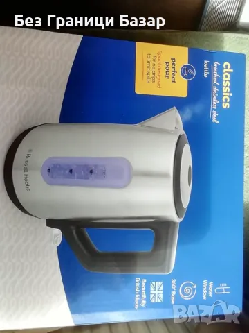 Нова Електрическа кана Russell Hobbs 1.7L, неръждаема стомана, 3000W, снимка 9 - Други - 47384347