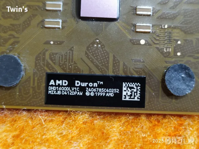 ✨Охладител и процесор: AMD Duron™ DHD1600MHz DLV1C ©1999 ✓В комплект с охладител: AMD, снимка 11 - Процесори - 48671987