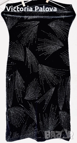  Рокля ENVY  за Нова година - кадифе с кристали, снимка 5 - Рокли - 52796187