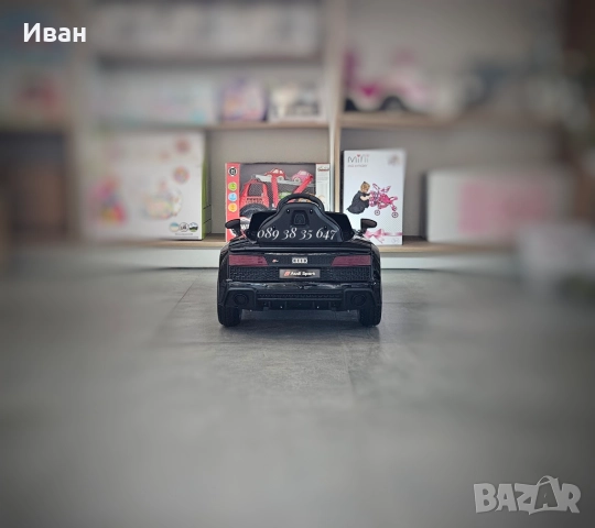 ПРОМОЦИЯ ДО 31.12!НОВО!Акумулаторна кола Audi R8 BLACK с 12V батерия,меки гуми, снимка 7 - Детски велосипеди, триколки и коли - 51740681