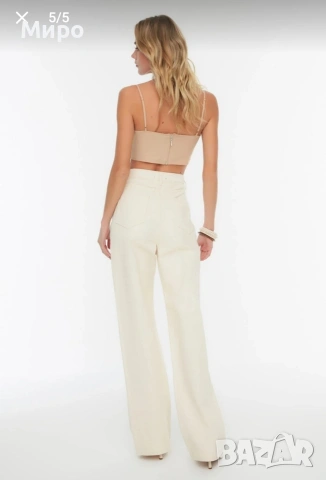 Дамски бели дънки Trendyol - 38 размер, снимка 5 - Дънки - 54172447