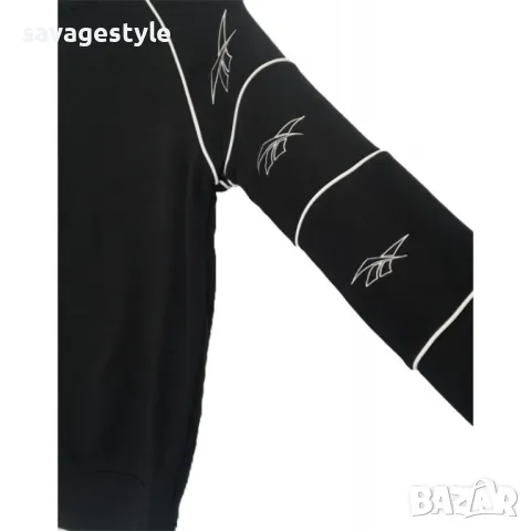 Дамска блуза REEBOK Vector High Neck Crew Blouse Black, снимка 2 - Блузи с дълъг ръкав и пуловери - 48482358