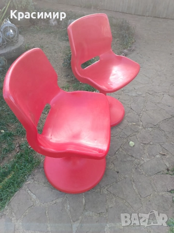 Винтидж въртящи се пластмасови столове. 60 лв. за бр. Има налични бройки, снимка 6 - Антикварни и старинни предмети - 51526353