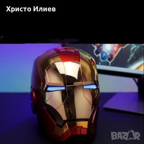 Marvel Моторизирана маска Iron Man MK5 1:1 с гласова команда Роботизирана каска Железния човек, снимка 9 - Друга електроника - 49126180