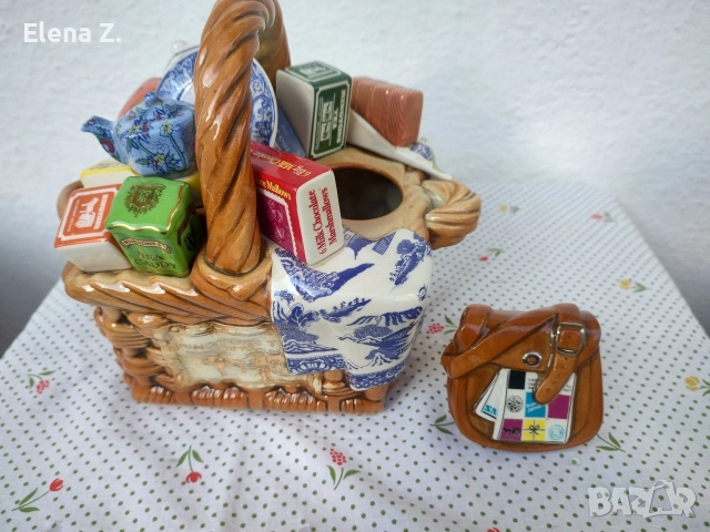 Рядък колекционерски чайник кошница за доставки Ringtons на Cardew, снимка 7 - Декорация за дома - 52718690