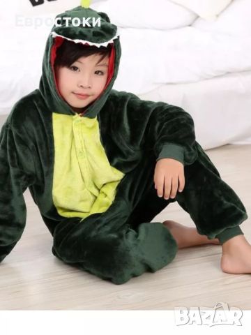 Топла пижама Kigurumi за деца. Сладки костюми на крокодил с опашка, снимка 2 - Детски пижами - 45650492
