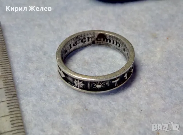 ЕЛ КАМИНО ПЪТЯТ Към САНТЯГО РИМОКАТОЛИЧЕСКИ СРЕБЪРЕН ПРЪСТЕН ЛАКИРАНО СРЕБРО 925 АРТ ИЗРАБОТКА 48886, снимка 14 - Антикварни и старинни предмети - 49913134