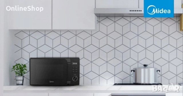 Микровълнова фурна MIDEA с грил 700/1000W, снимка 6 - Микровълнови - 52291086