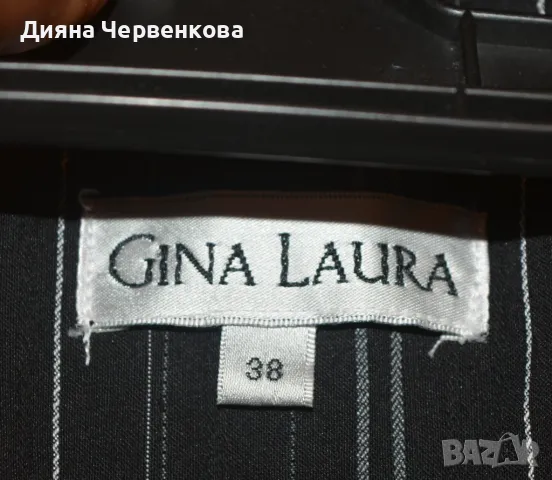 Дамско сако Gina Laura  - черно с бяло райе, лятно/есенно; L÷XL, снимка 2 - Сака - 35300677