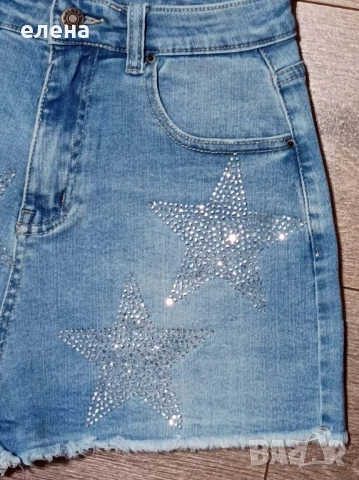 Дамски къси панталонки - звездички, снимка 3 - Къси панталони и бермуди - 50667807