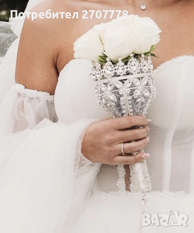 Сватбен аксесоар за букет Radapola, снимка 4 - Сватбени аксесоари - 53999780