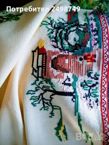 Карета, българска бродерия; Карета от тюл ; Плат панама; НОВИ, снимка 7 - Антикварни и старинни предмети - 53372630