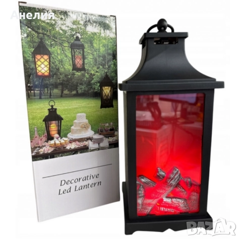 Led декоративен фенер с ефект на жив пламък, снимка 3 - Декорация за дома - 52249698