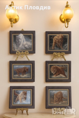 Керамична чиния „White Lightning“ – John Seerey-Lester, The Bradford Exchange (1999), снимка 8 - Декорация за дома - 51338276