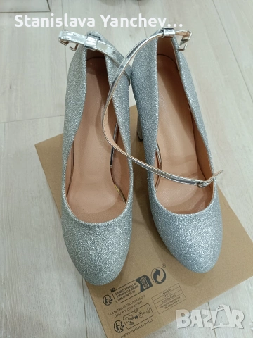 Дамски официални обувки на висок ток и платформа , снимка 3 - Дамски обувки на ток - 53579132