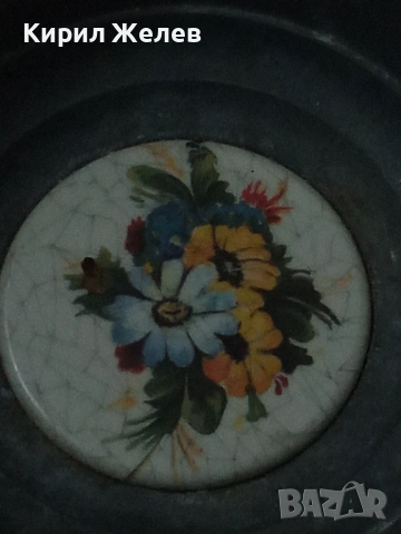 Антикварен калаен съд (купичка)с дръжки 54275, снимка 6 - Антикварни и старинни предмети - 53624465