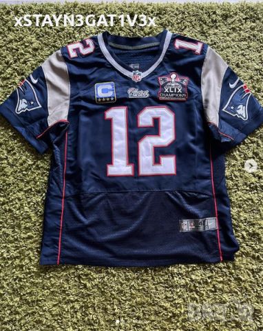 Оригинално Nike OnField jersey на New England Patriots - Tom Brady, с нашивките от Superbowl XLIX 💥, снимка 1 - Спортни дрехи, екипи - 45396585