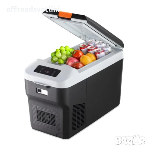 Хладилна кутия 28L с компресор 12V/220V - Бързо охлаждане и отопление, LED дисплей