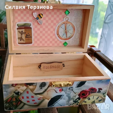 Ръчно изработена дървена кутия , снимка 4 - Декорация за дома - 50347116