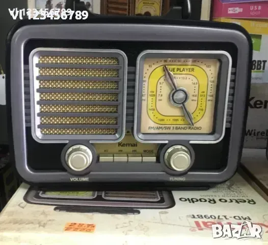 Ретро - FM/AM/SW ,USB TFт радио - Kemai MD-1709BT