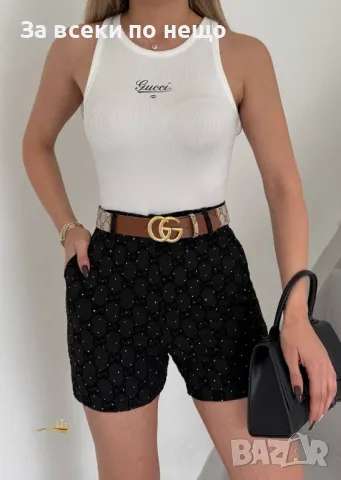 Gucci Дамски Летен Комплект 👚🩳Дамски Къс Екип Гучи - 2 Налични Цвята Код E12, снимка 2 - Комплекти - 50183545