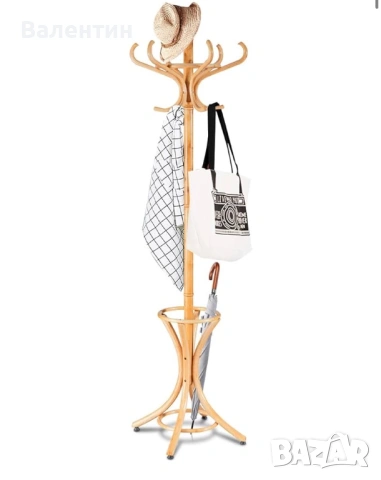 Дървена закачалка за палта 