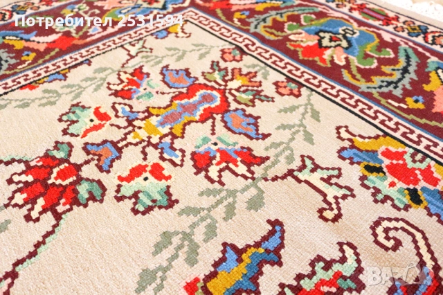 Котленски / Чипровски ръчно тъкан вълнен килим в перфектно състояние, снимка 15 - Антикварни и старинни предмети - 51932689