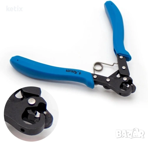 Многофункционални клещи с кръгли върхове, 1.5 мм, за сплитане и оформяне на бижута, син цвят, снимка 3 - Други - 53943951