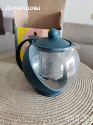 Стъклена кана с инфузер , снимка 3 - Кани - 51593843