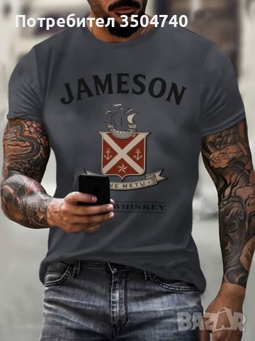 Мъжка тениска с къс ръкав,геометричен 3D принт с дизайн, снимка 5 - Тениски - 45651351