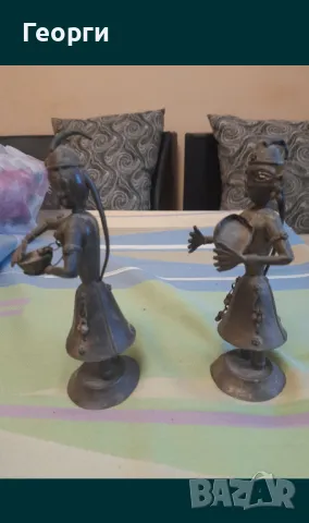 Стари статуетки музиканти, снимка 4 - Антикварни и старинни предмети - 50109670