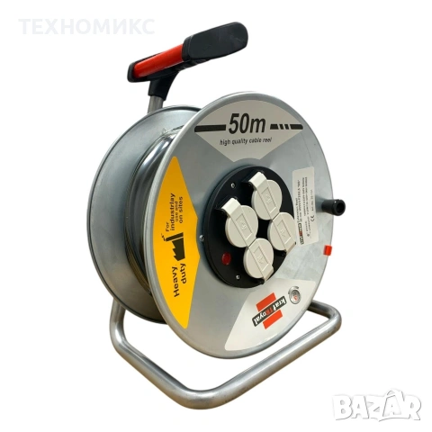 Електрически удължител с макара KraftRoyal, 50 метра, 2 х 2.5/сечение, снимка 5 - Други инструменти - 53816749